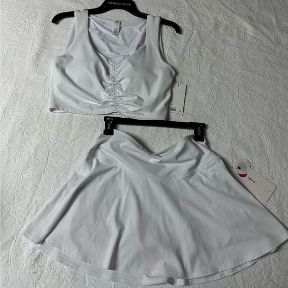NWT Yogalicious White Set Size Large - Picture 3 of 8